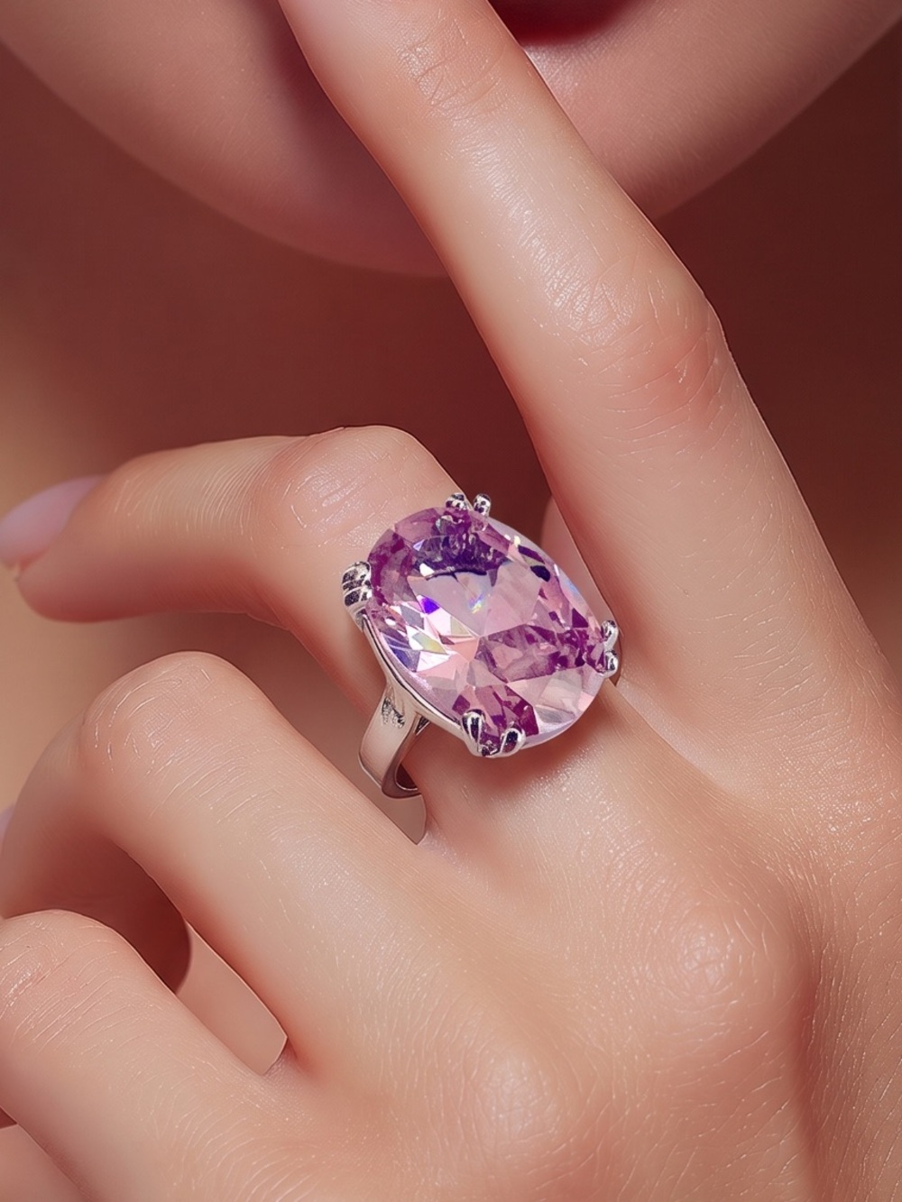 Brand New Cocktail Ring Large Synthetic Zirconia.